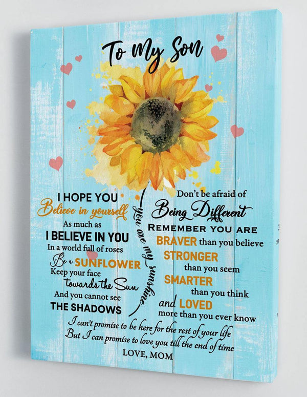 To My Son - From Mom - Framed Canvas Gift MS051 - DivesArt LLC